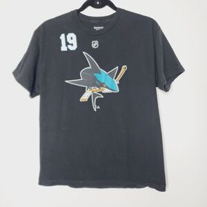 San Jose Sharks Thornton 19 youth XL black tee